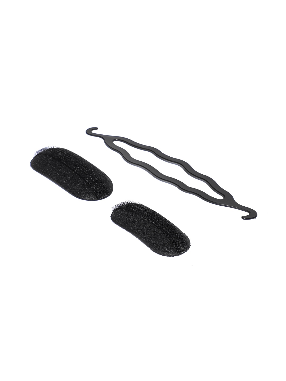 

CHANDERKASH Set of 3 Puff & Donut/Bun Maker Nylon Hair Extension and Accessory Set, Black