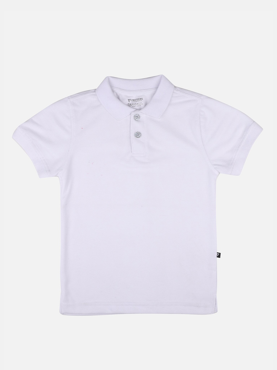 

PROTEENS Girls White Henley Neck Raw Edge Slim Fit T-shirt