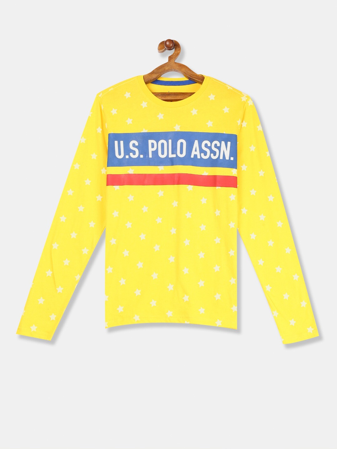 

U S Polo Assn Boys Yellow Typography Printed T-shirt