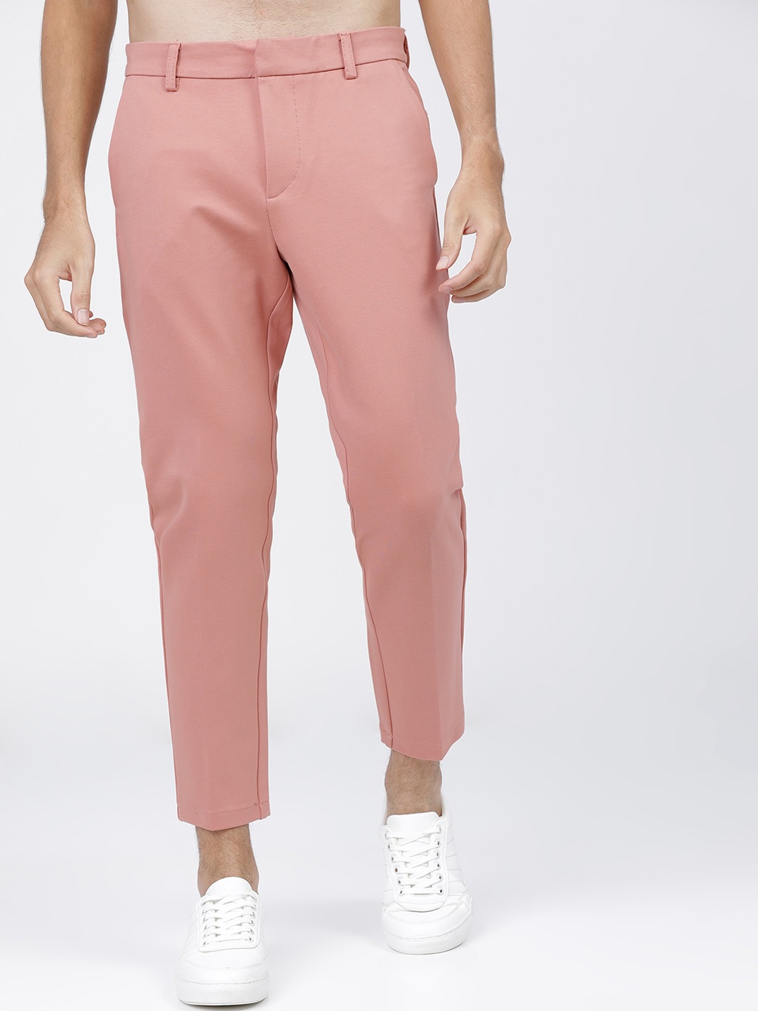 

HIGHLANDER Men Pink Slim Fit Chinos Trousers
