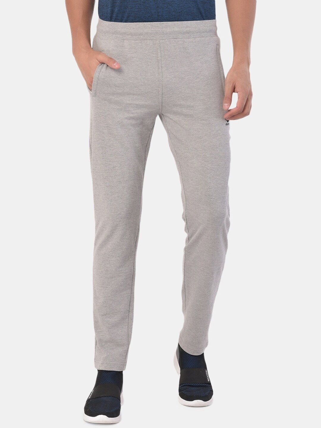 

Lotto Women Grey Solid Cotton Track Pants