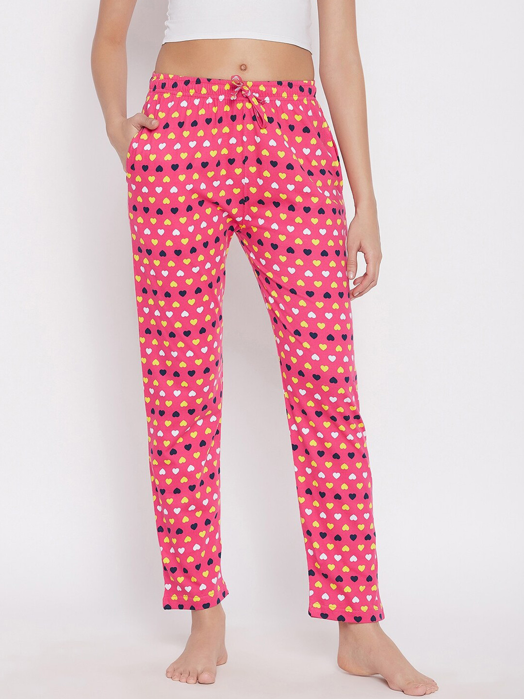 

C9 Airwear Women Pink Floral Printed Pure Cotton Lounge Pant