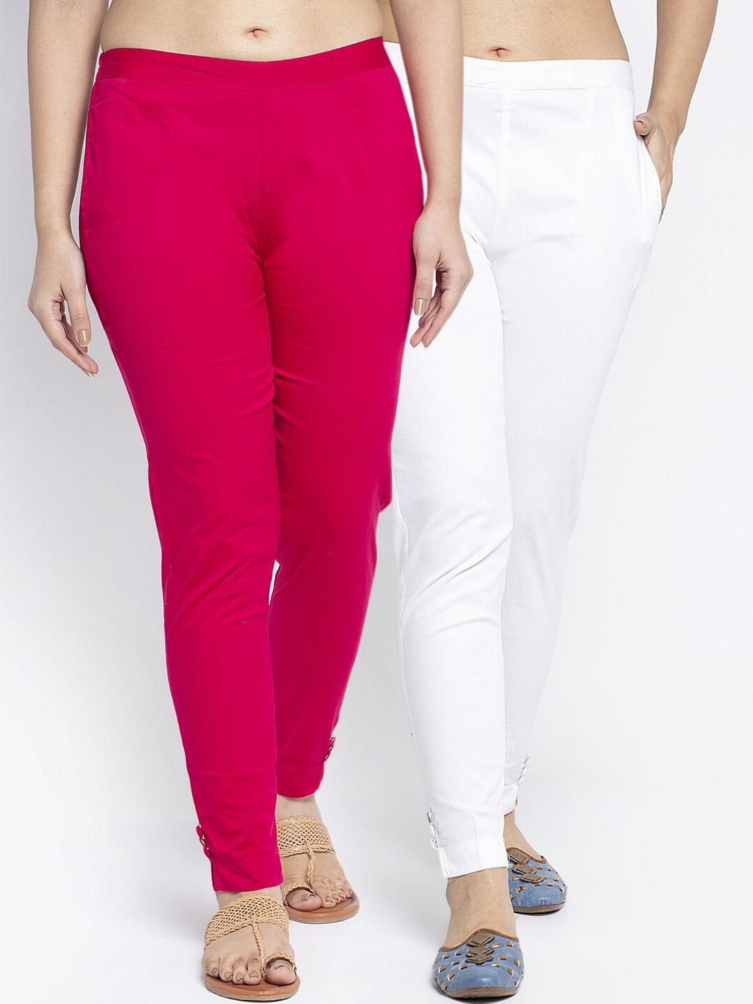 

GRACIT Women White Trousers
