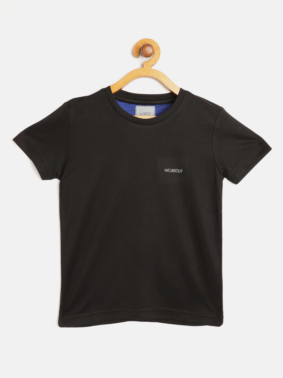 

Sweet Dreams Boys Black Solid Round Neck Workout T-shirt