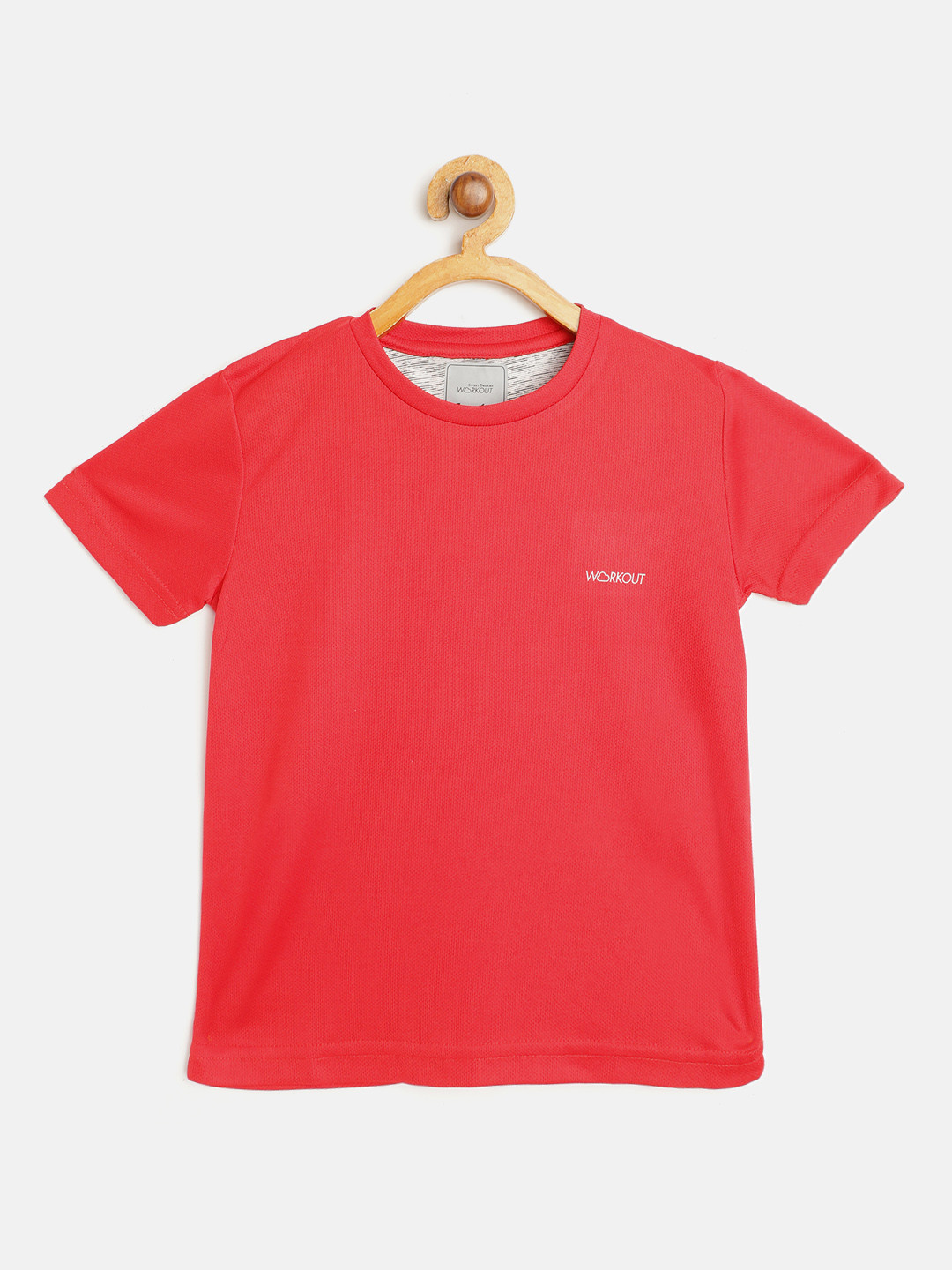 

Sweet Dreams Boys Red Self Design Round Neck Workout T-shirt