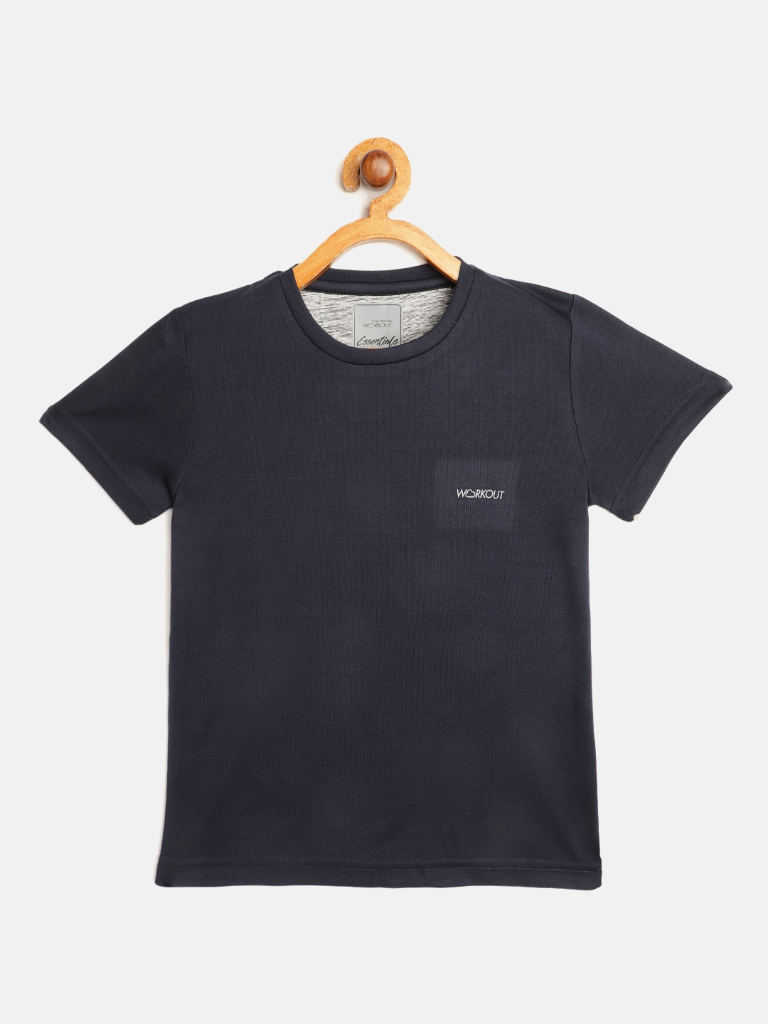 

Sweet Dreams Boys Navy Blue Solid Round Neck Workout T-shirt