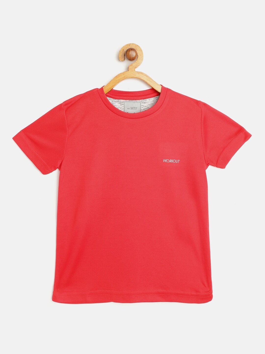 

Sweet Dreams Boys Red Solid Round Neck Workout T-shirt