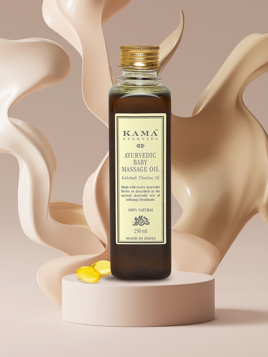 

KAMA AYURVEDA Lakshadi Thailam Ayurvedic Baby Massage Oil - 250 ml, Yellow