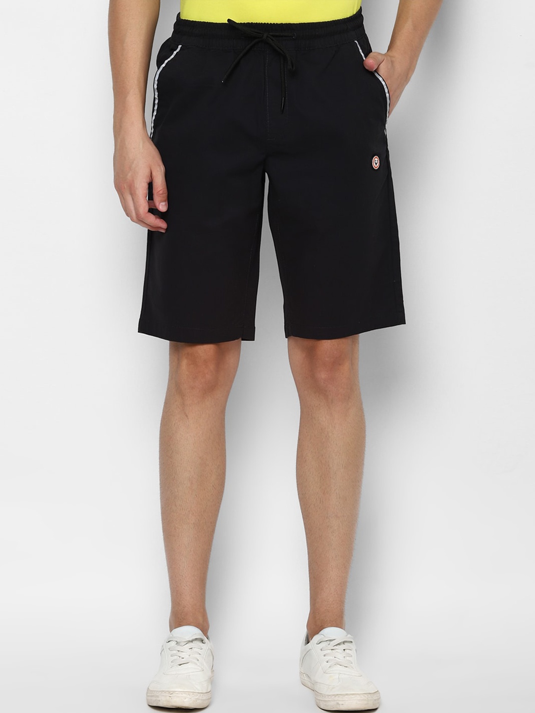 

Allen Solly Tribe Men Black Slim Fit Mid-Rise Regular Shorts
