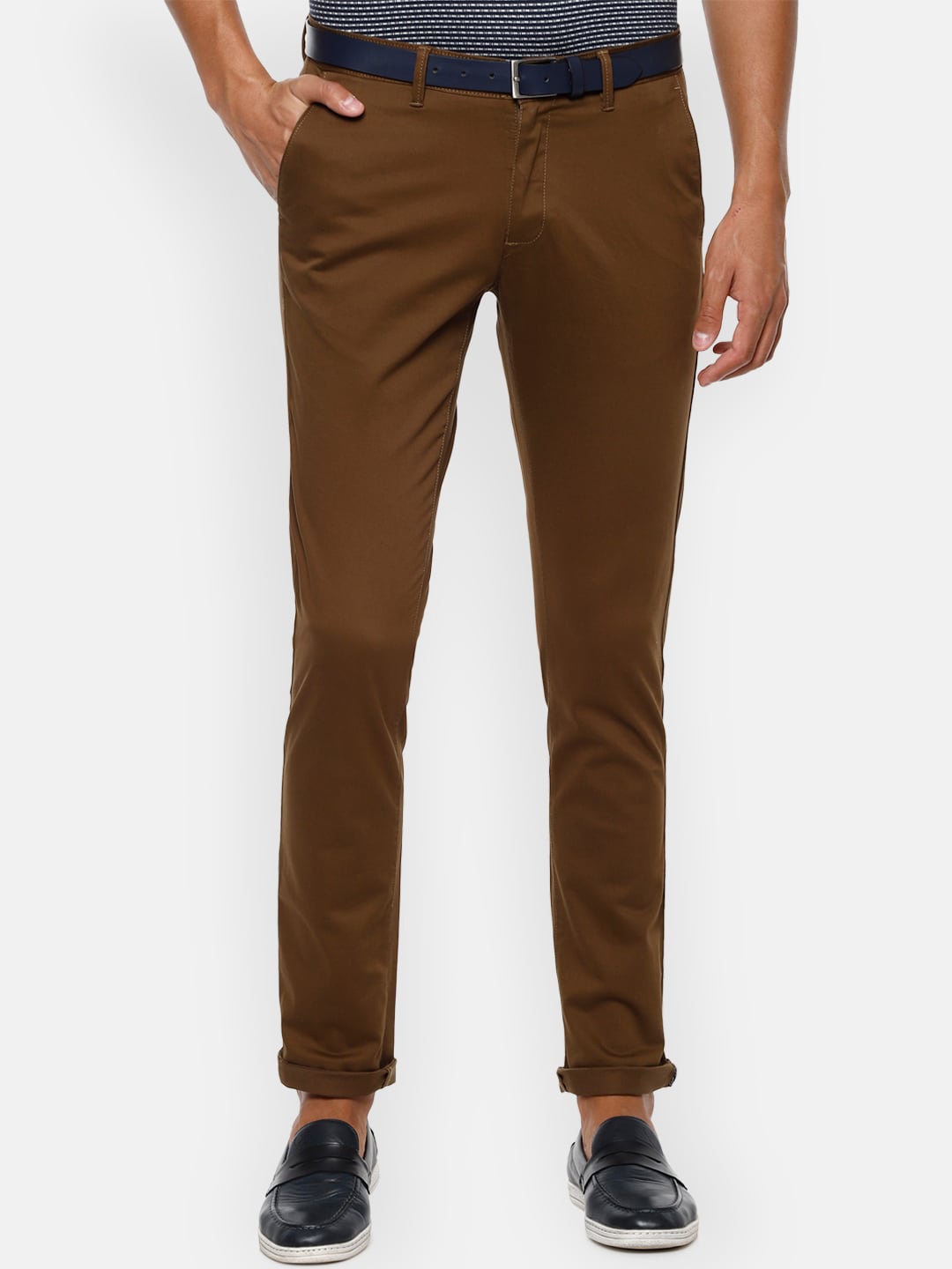 

Van Heusen Sport Men Brown Solid Slim Fit Trousers