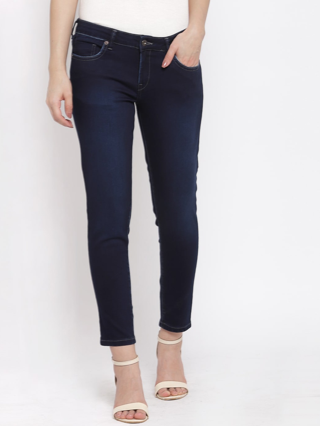 

Pepe Jeans Women Blue Mid-Rise Stretchable Light Fade Jeans