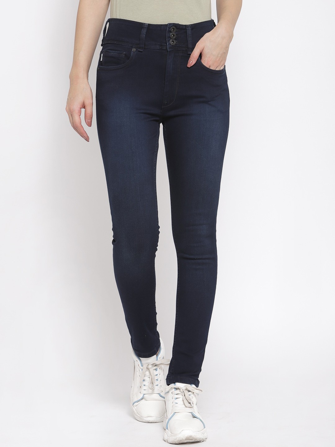 

Pepe Jeans Women Blue Light Fade Clean Look Jeans
