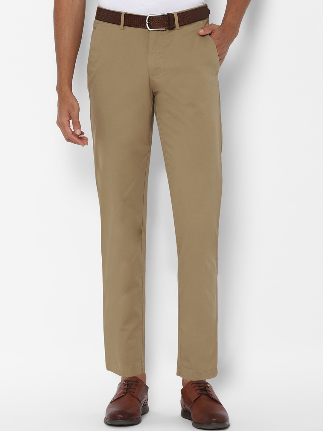 

Allen Solly Men Beige Slim Fit Trousers
