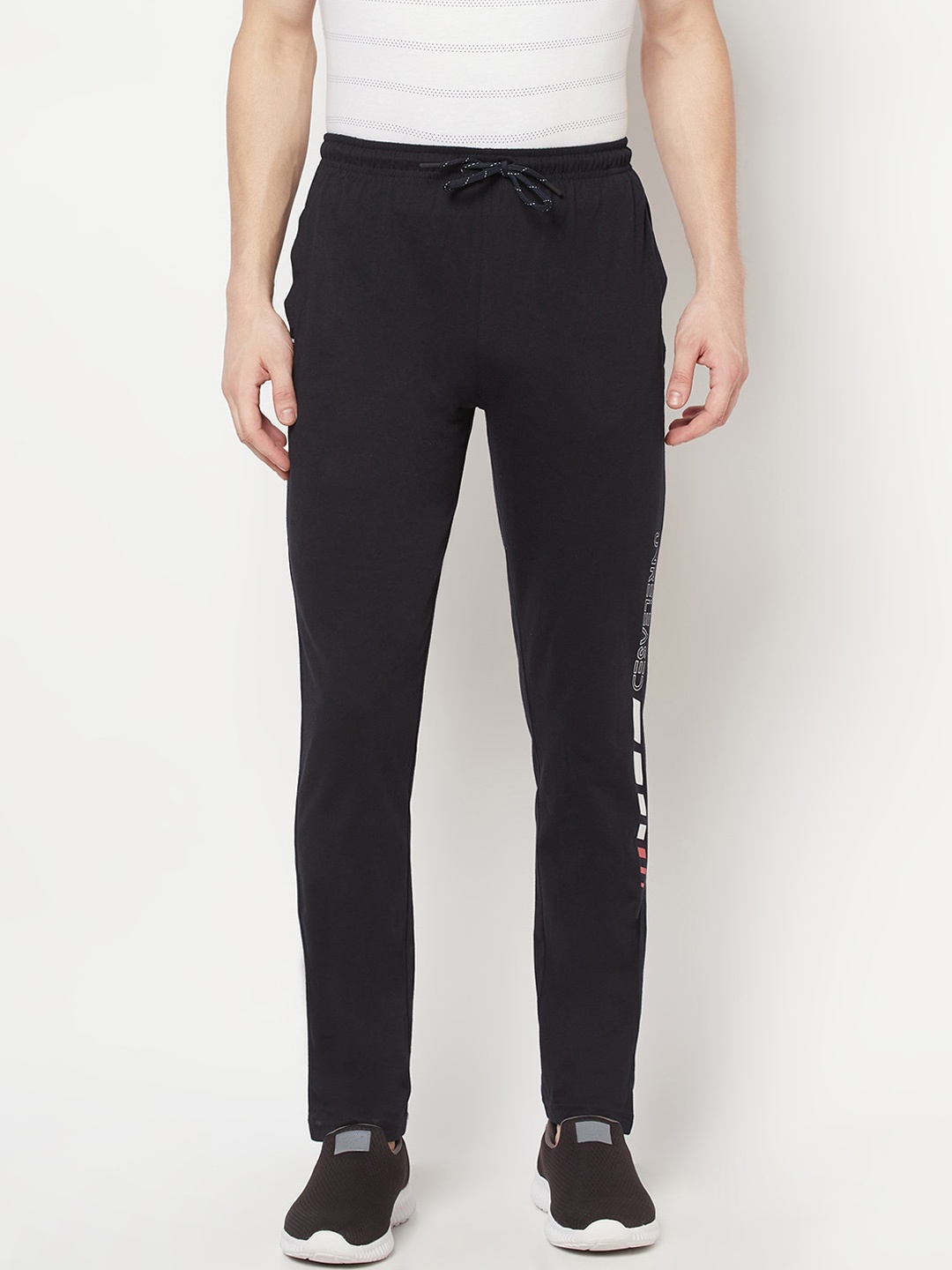 

Octave Men Black Solid Cotton Track Pants