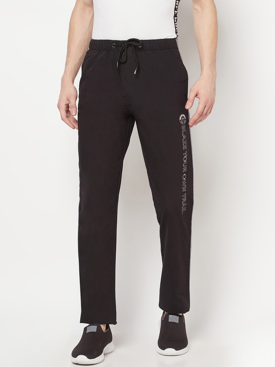 

Octave Men Black Solid Cotton Track Pants