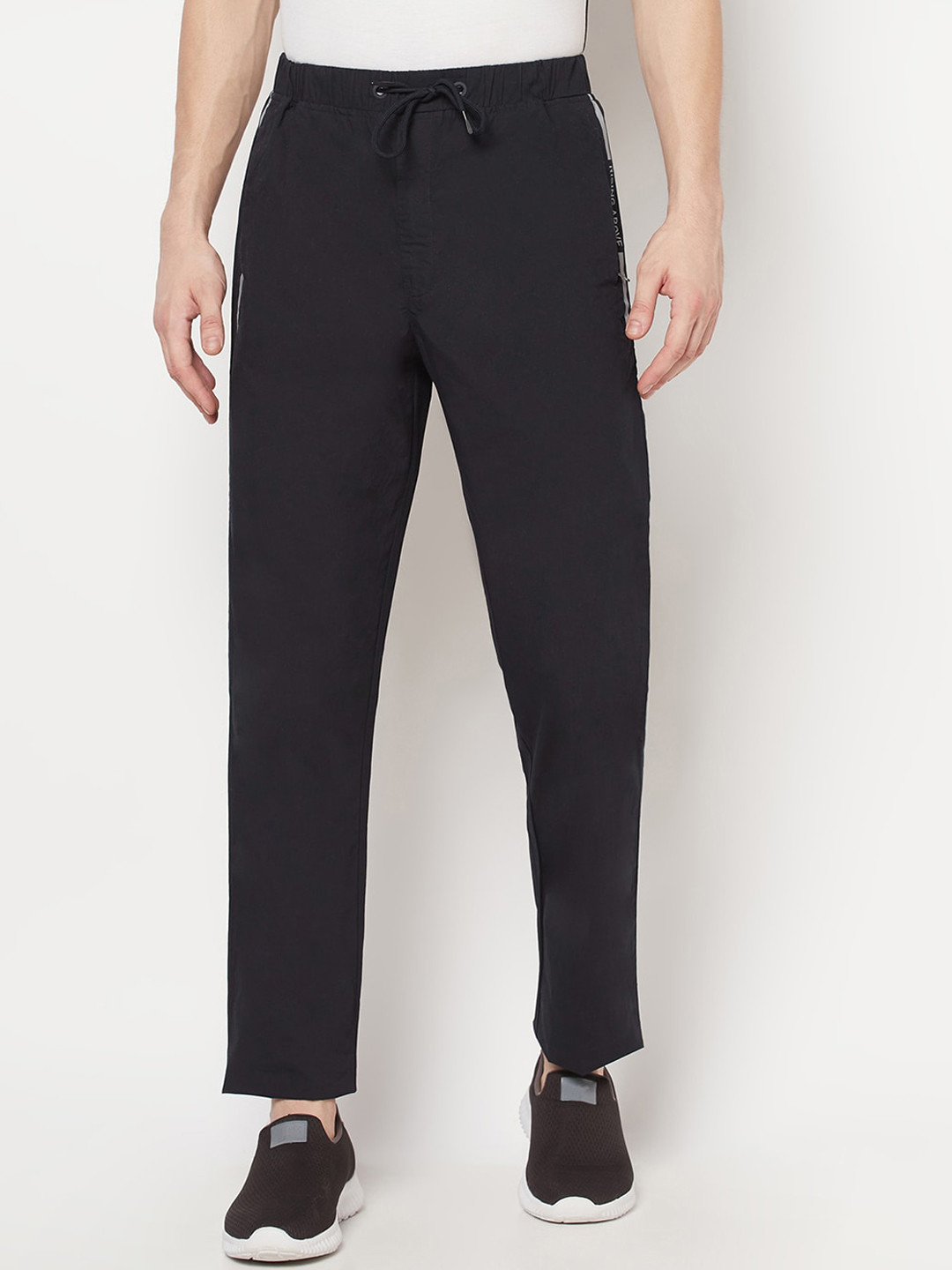 

Octave Men Black Solid Cotton Track Pants