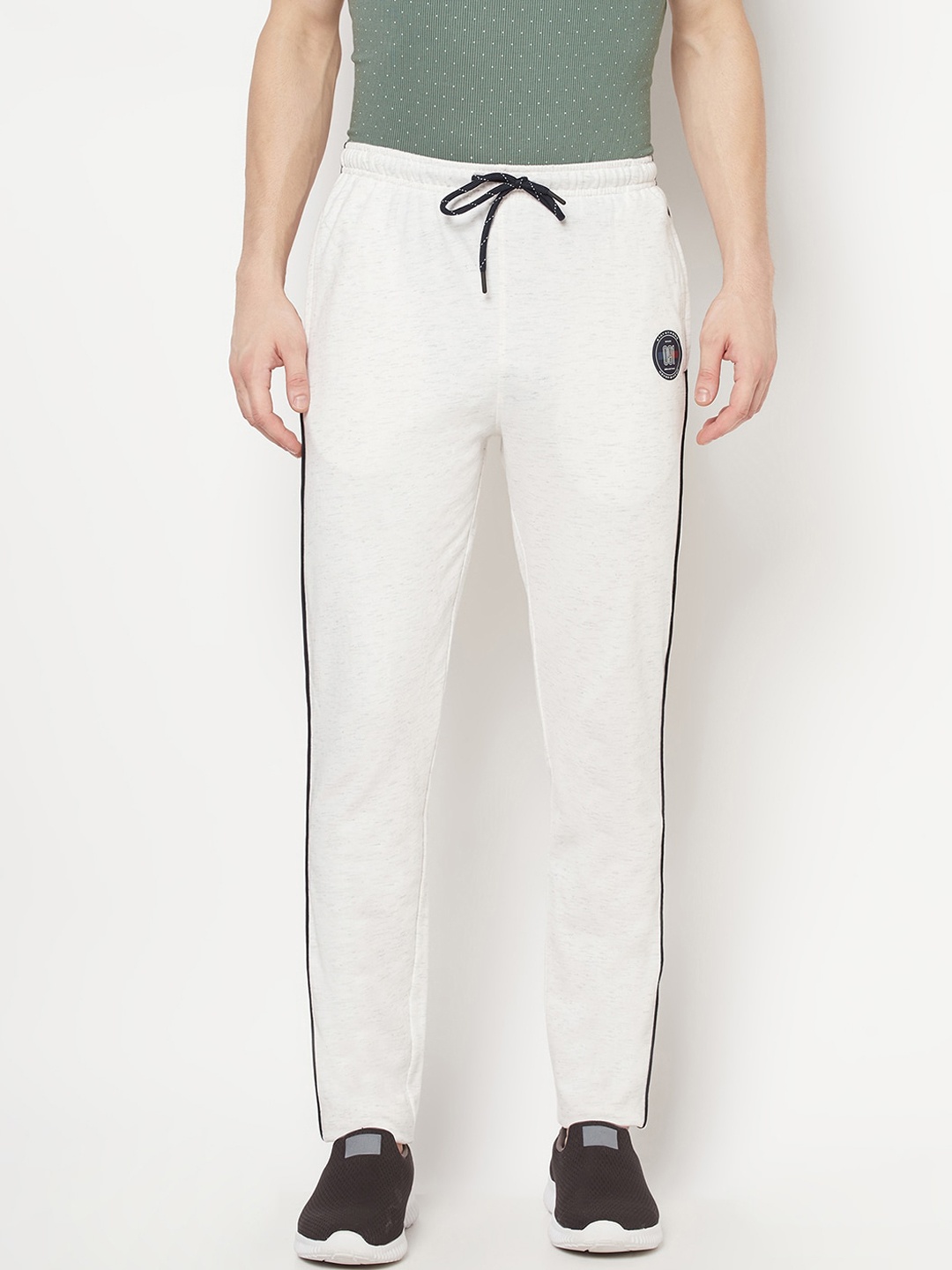 

Octave Men White Solid Cotton Track Pants