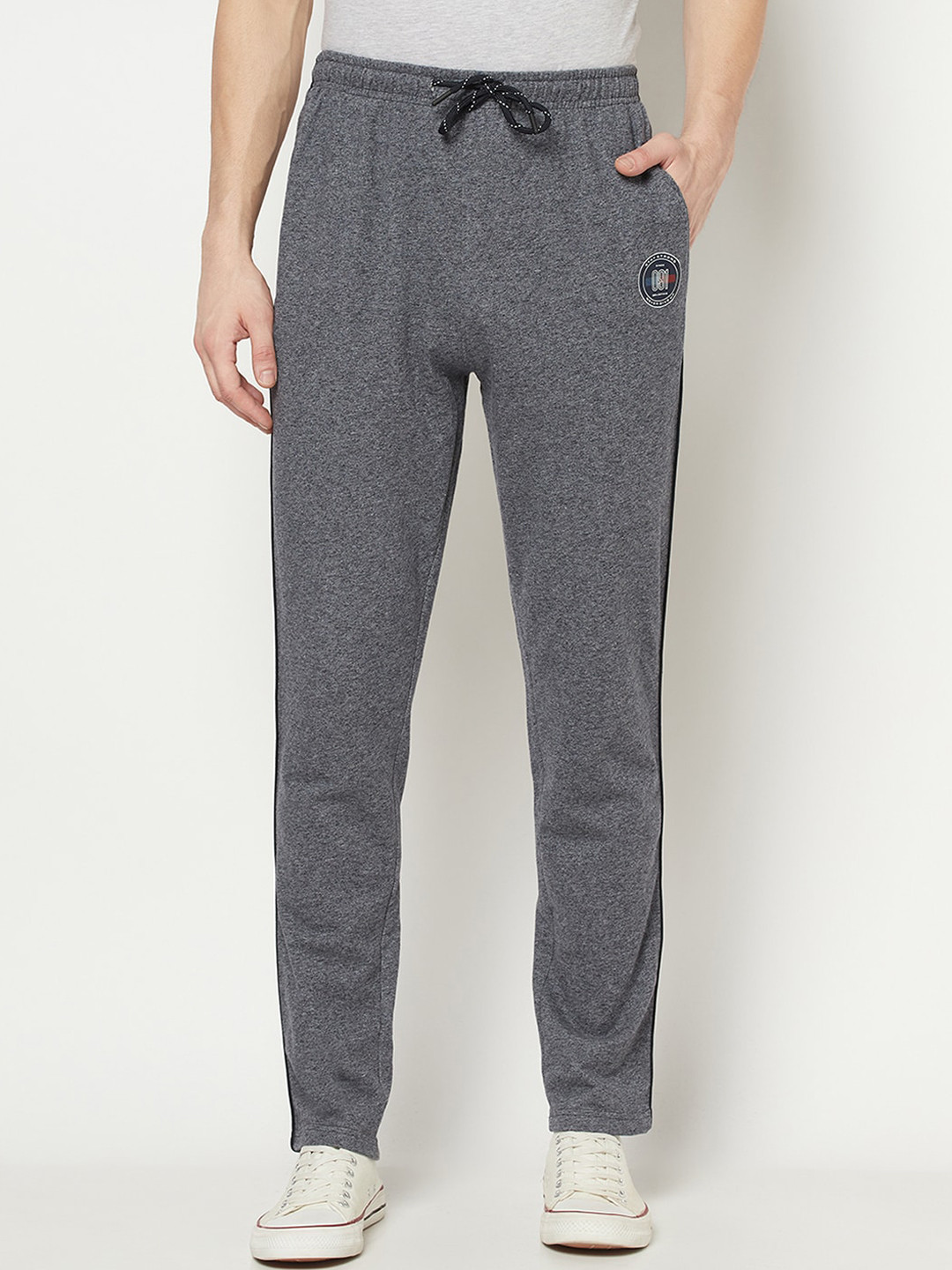 

Octave Men Grey Solid Cotton Track Pants