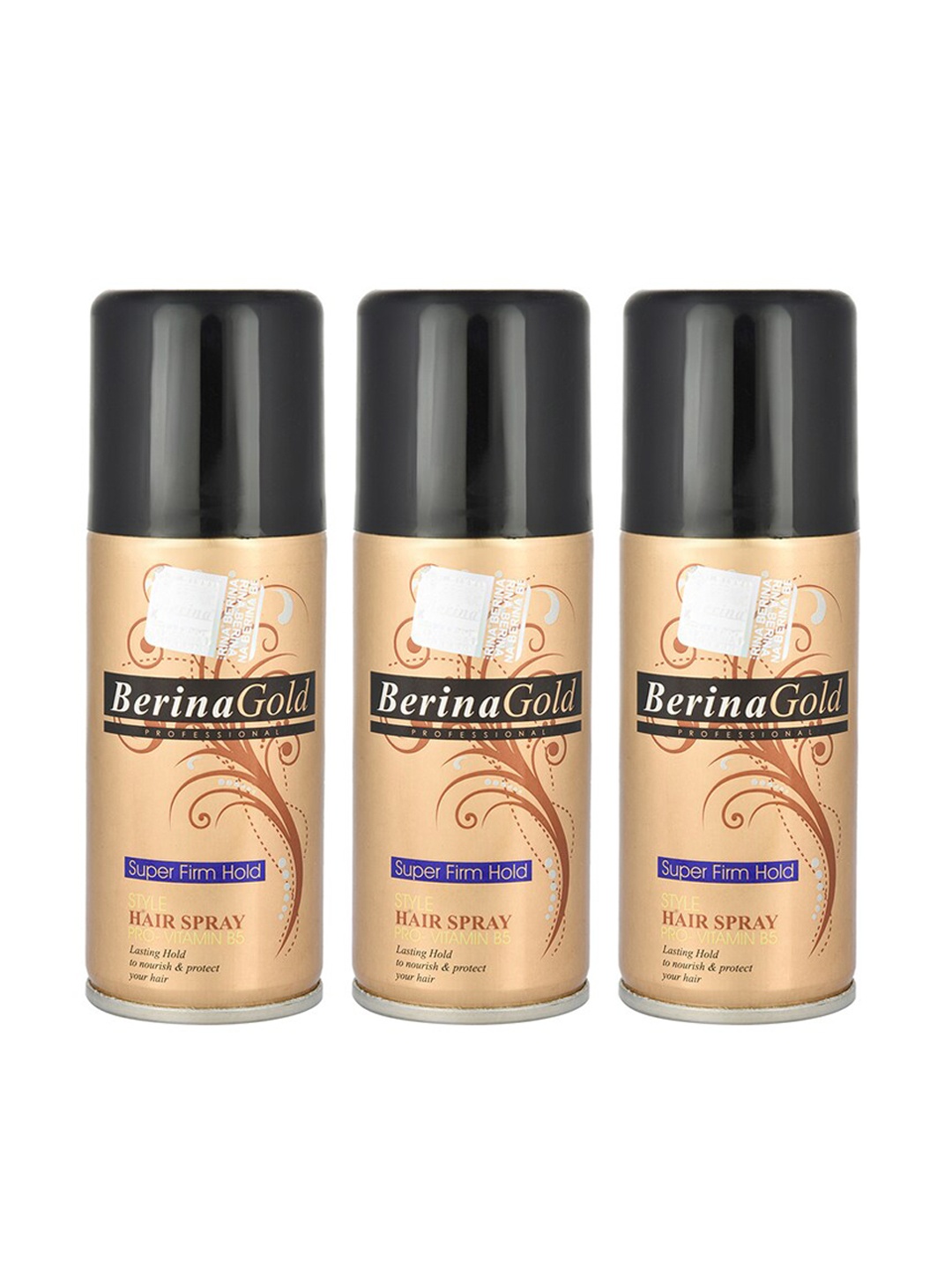 

Berina Hair Spray- super firm hold, 75ml Each ( Pack of 3 ), Brown
