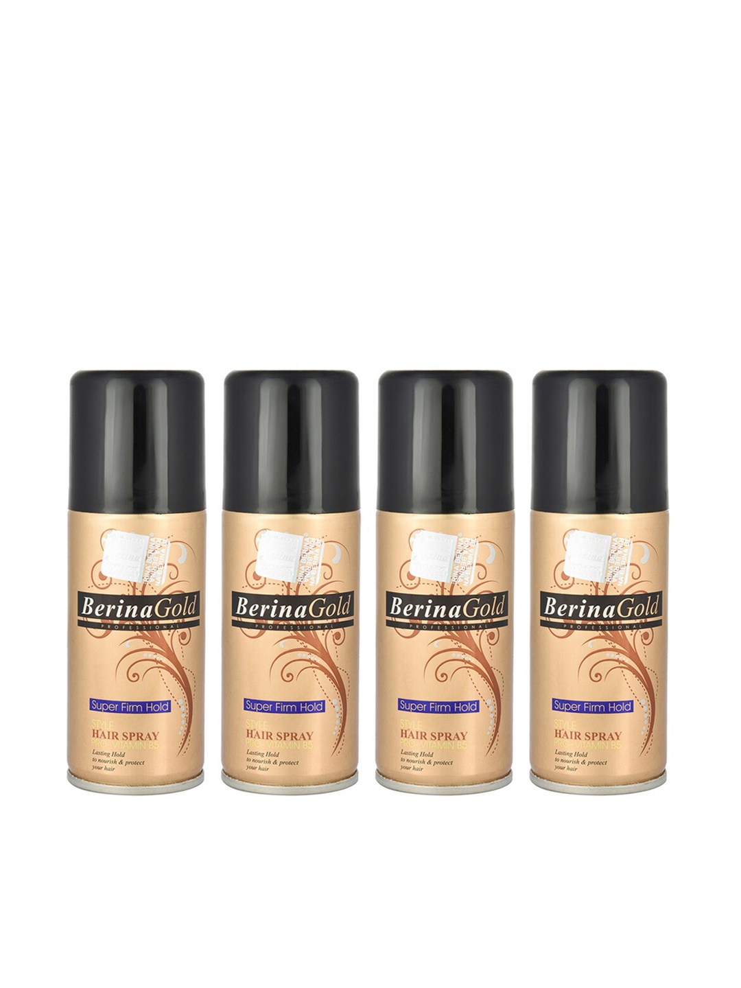 

Berina Hair Spray- super firm hold, 75ml Each ( Pack of 4 ), Brown