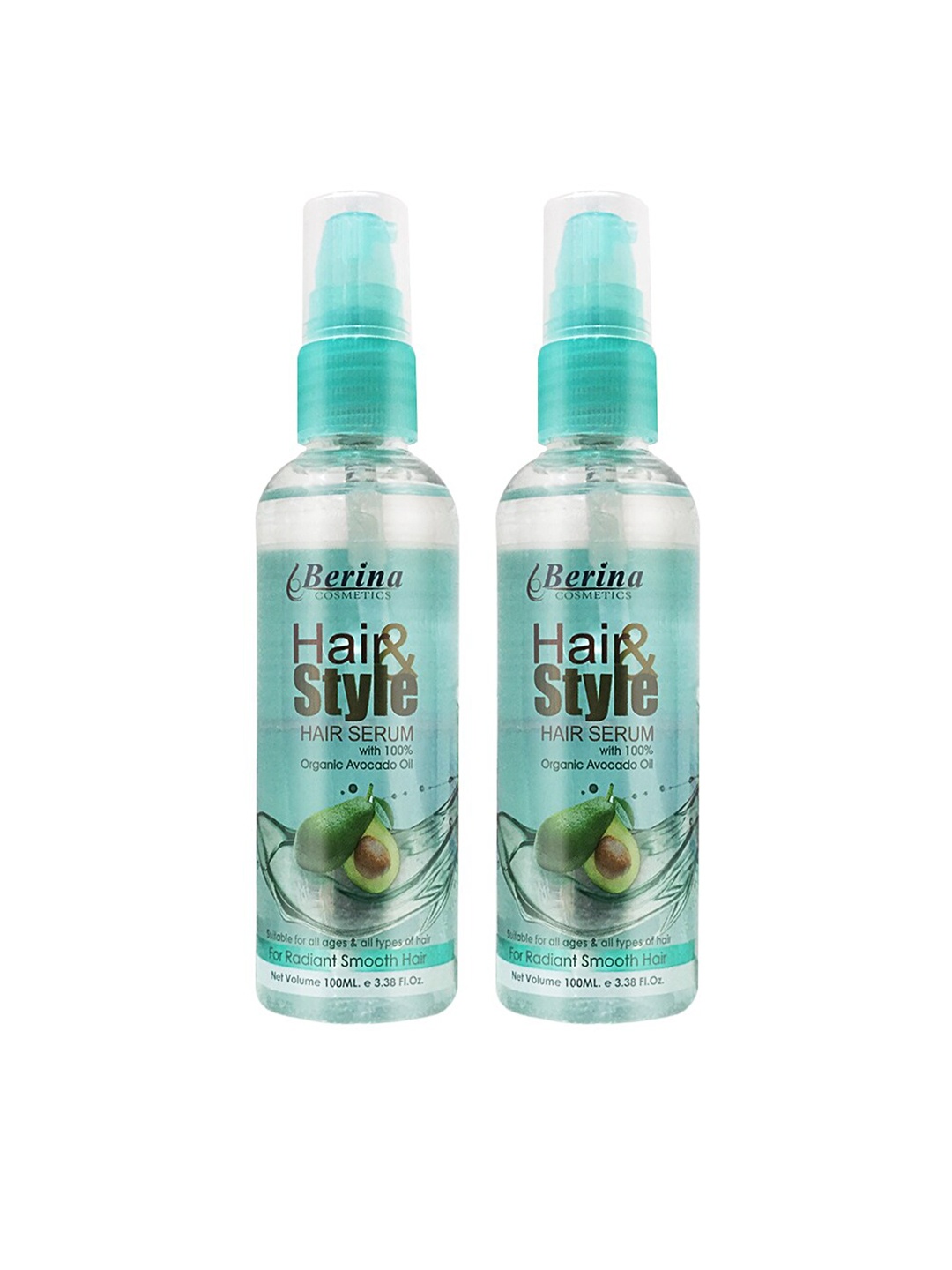 

Berina Transparent Set of 2 Hair Serum with Avacado Oil