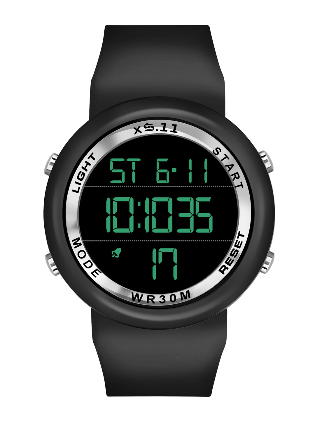 

SWADESI STUFF Unisex Multicoloured Dial & Black Straps Digital Automatic Watch, Silver