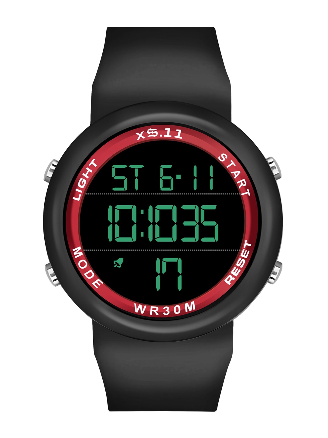 

SWADESI STUFF Unisex Red Dial & Black Straps Digital Automatic Watch