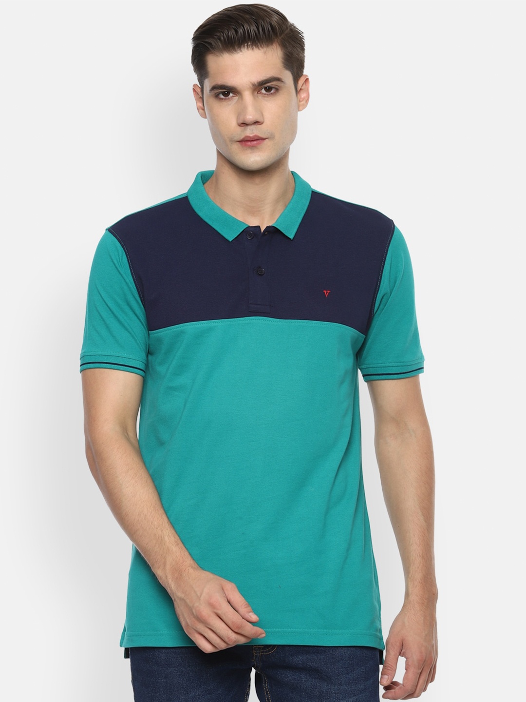 

Van Heusen Sport Men Green Polo Collar T-shirt