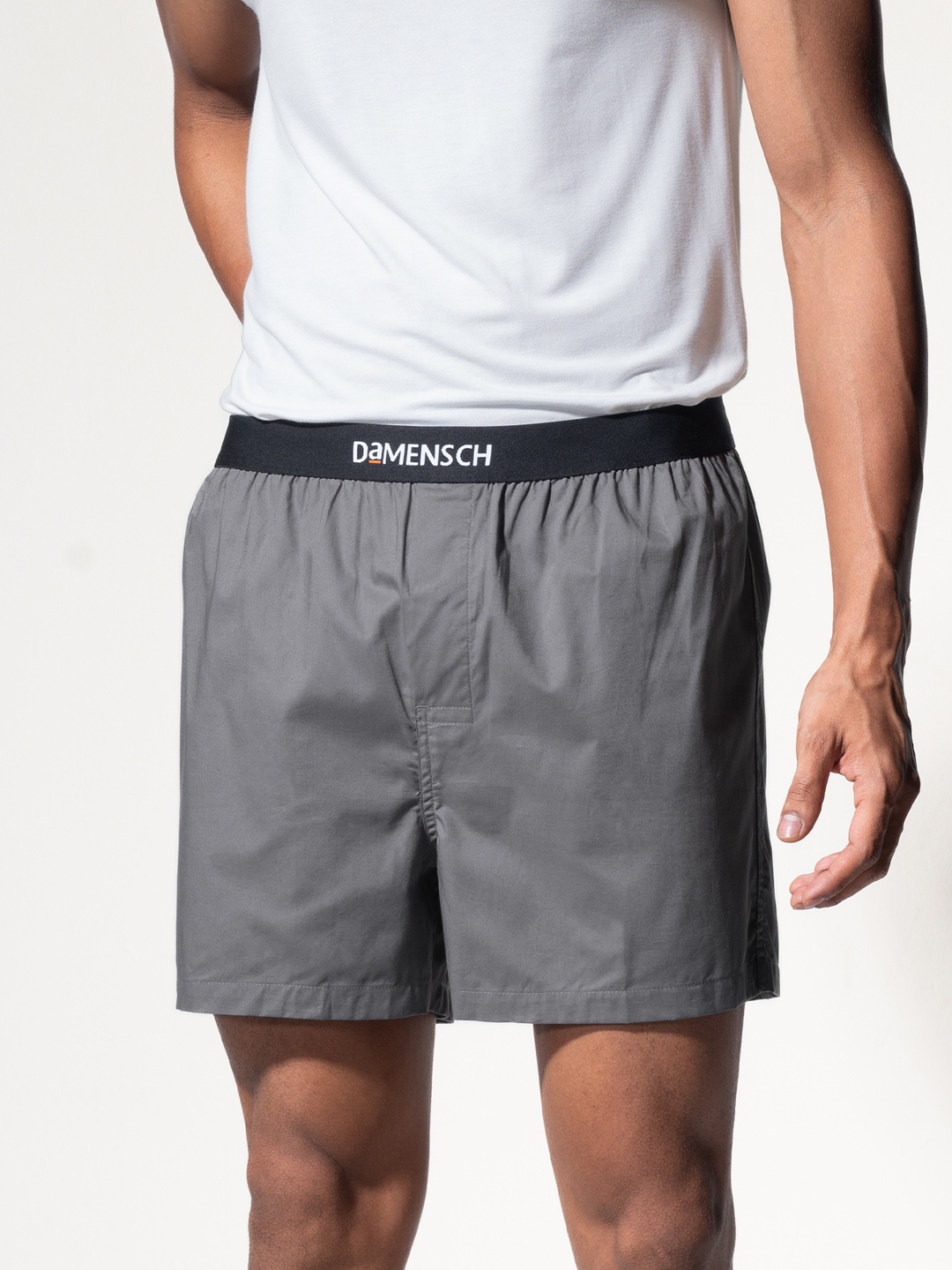 

DAMENSCH Breeeze Men Pure Cotton Ultra-light All-round Boxers DAM-SLD-SBX-LG, Grey