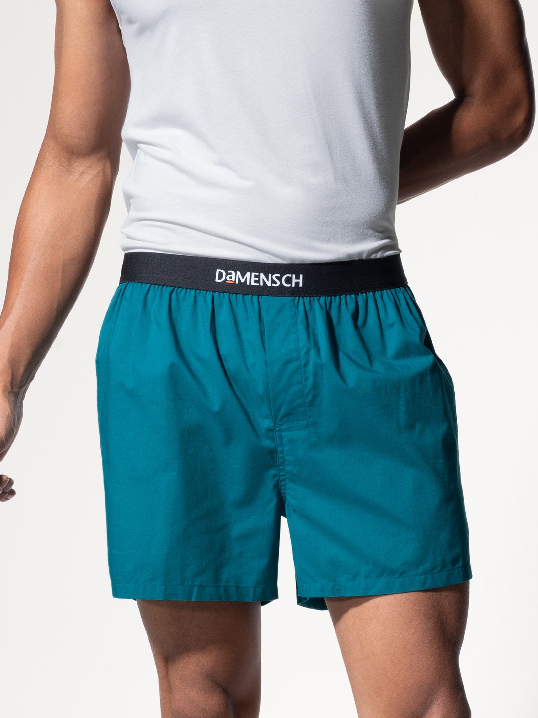 

DAMENSCH Men Solid Ultra-Light Cotton Regular Fit Inner Boxer, Teal