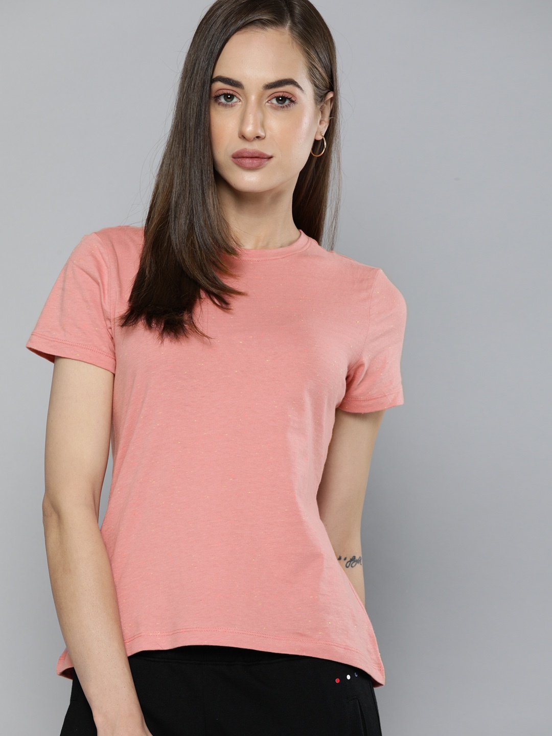 

Harvard Women Pink Solid T-shirt