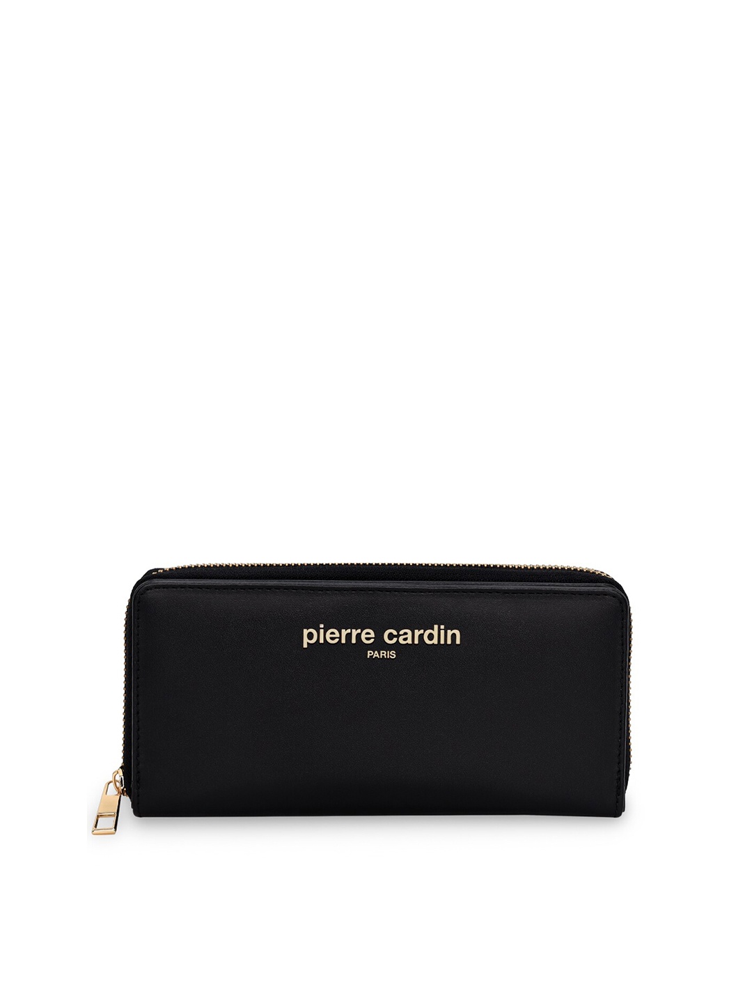 

pierre cardin Women Black & Red Solid PU Zip Around Wallet