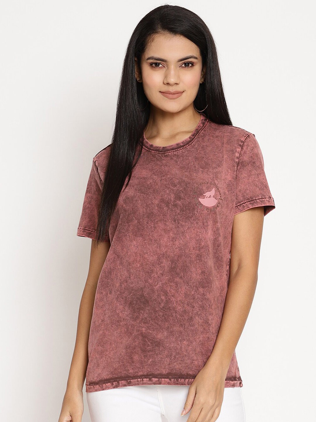 

Wolfpack Women Burgundy Dyed T-shirt