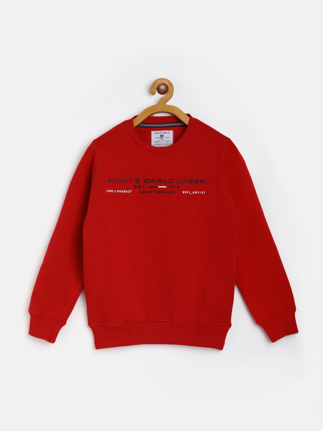 

Monte Carlo Boys Maroon Sweatshirt with Printed Detail