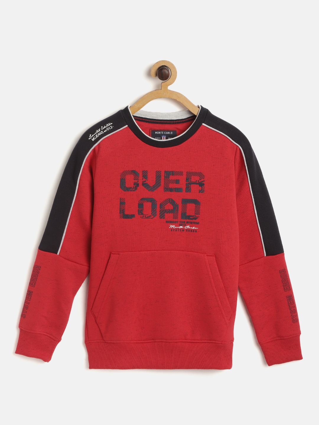 

Monte Carlo Boys Red & Navy Blue Printed Sweatshirt