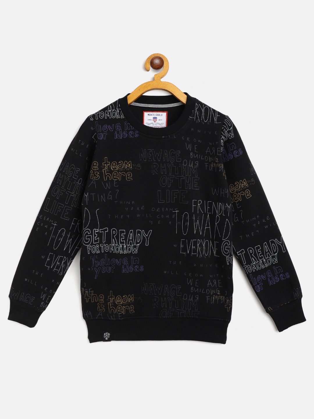 

Monte Carlo Boys Black & White Typography Print Sweatshirt