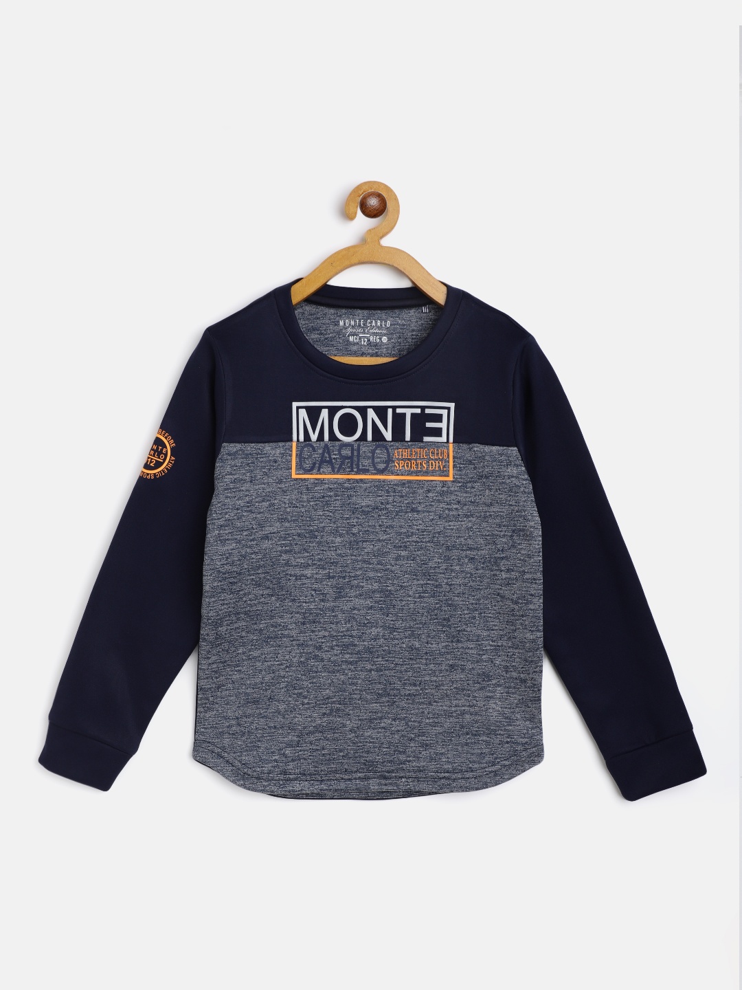 

Monte Carlo Boys Navy Blue Brand Logo Print Sweatshirt