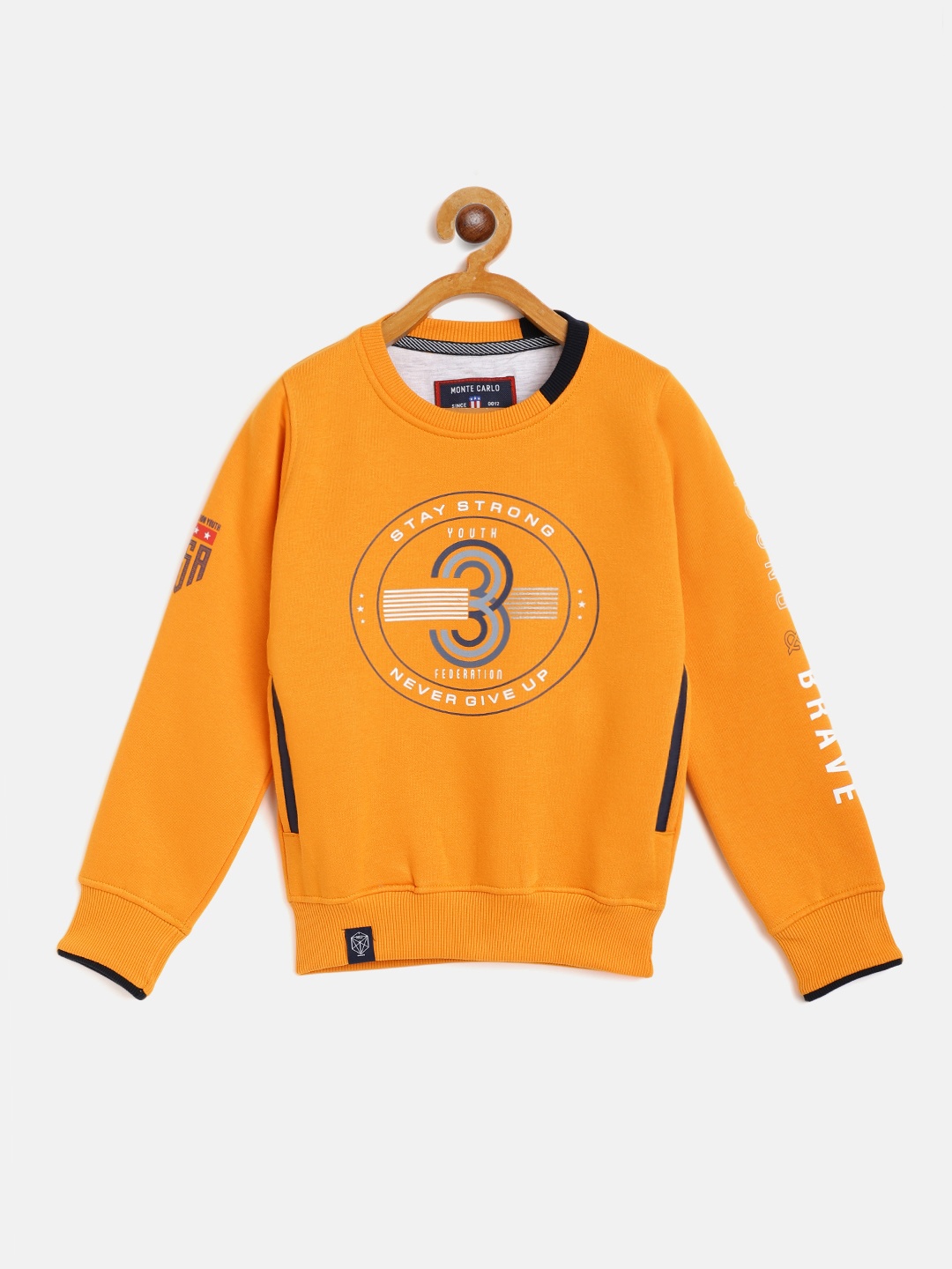 

Monte Carlo Boys Orange Printed Sweatshirt