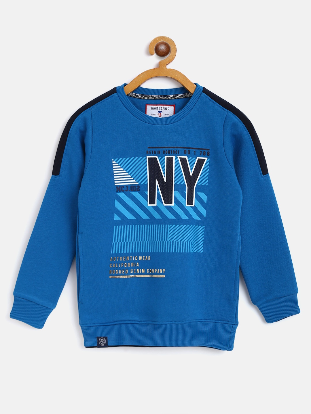 

Monte Carlo Boys Blue Printed Sweatshirt