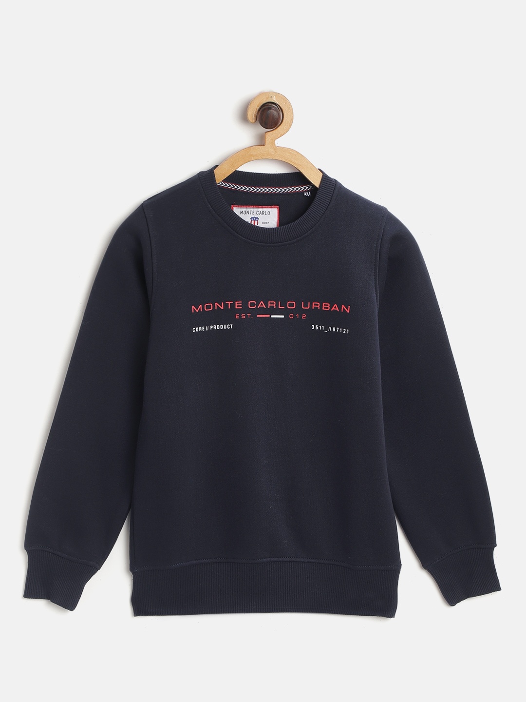 

Monte Carlo Boys Navy Blue Brand Logo Print Sweatshirt