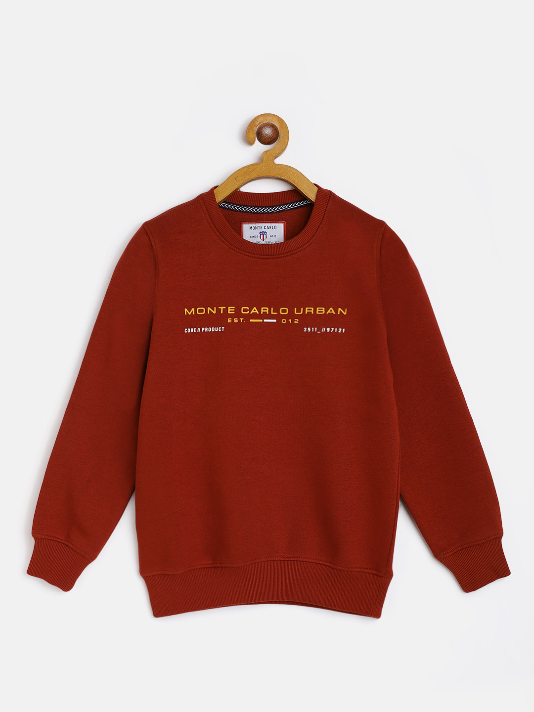 

Monte Carlo Boys Maroon Brand Logo Printed Sweatshirt