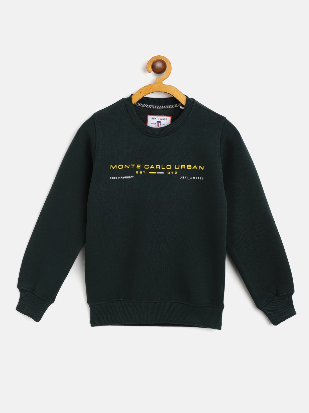 

Monte Carlo Boys Dark Green Brand Name Printed Sweatshirt