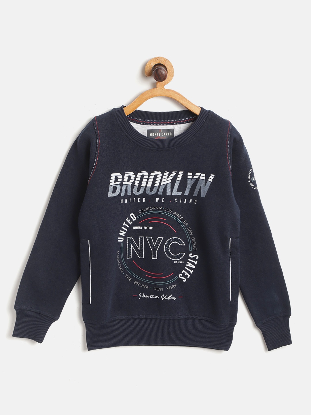 

Monte Carlo Boys Navy Blue Printed Sweatshirt