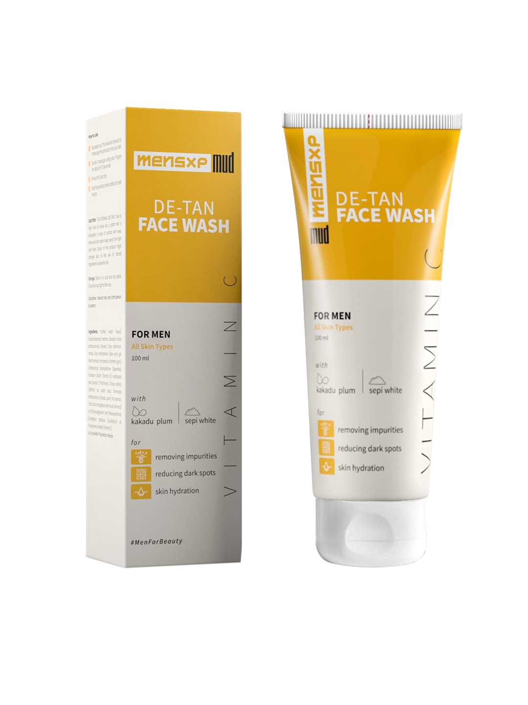 

MensXP Men Mud De-Tan Face Wash With Kakadu Plum & Sepi White- 100ml