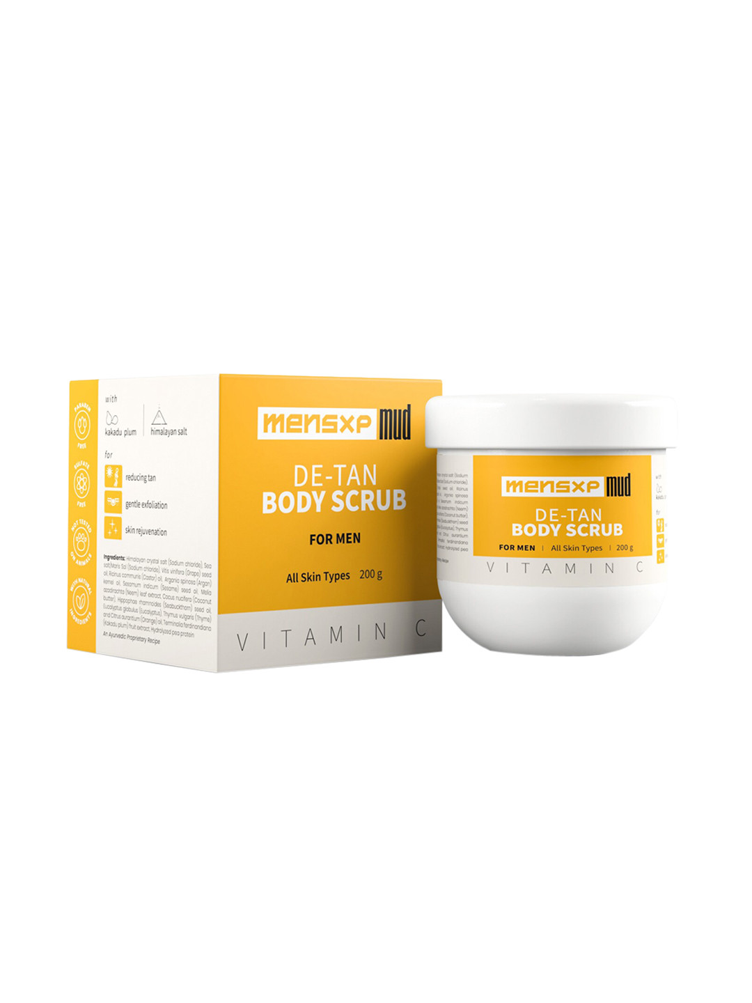 

MensXP Men Mud De-Tan Body Scrub With Kakadu Plum & Sepi White - 200g