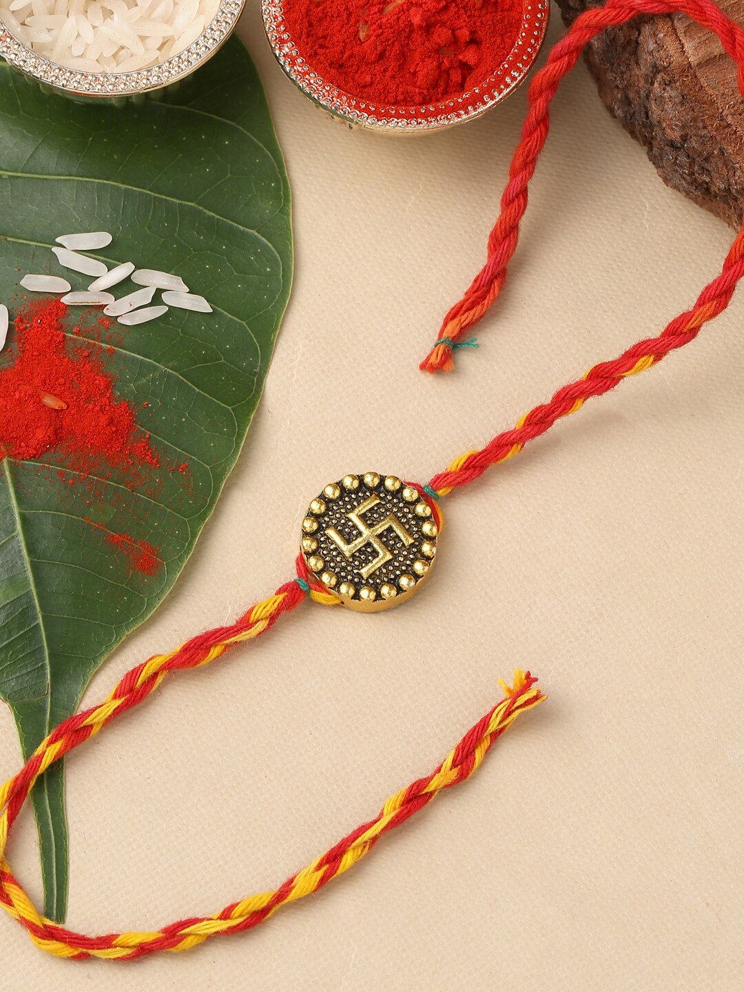 

Tistabene Gold-Toned God Symbols Religious Rakhi