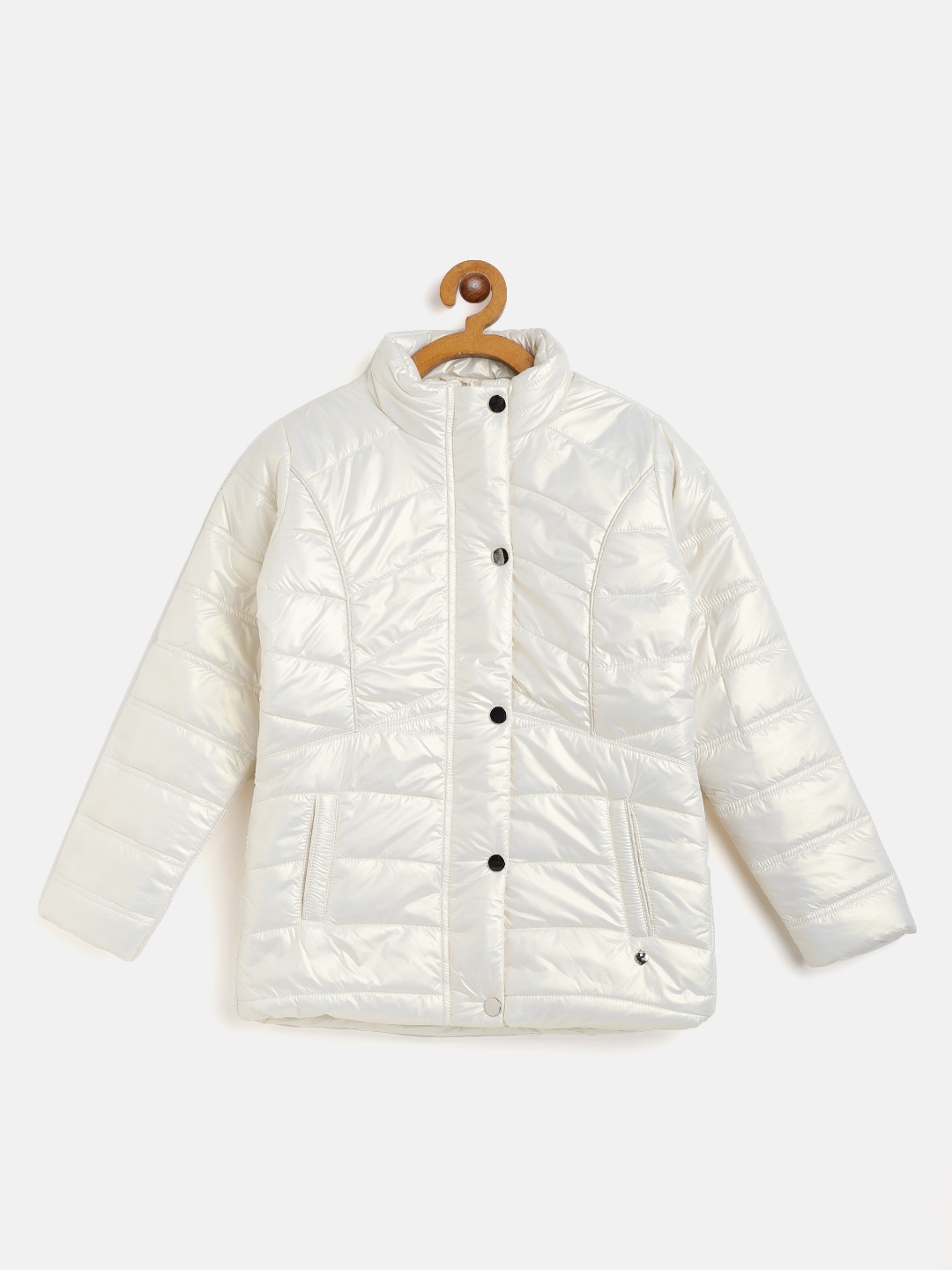 

Monte Carlo Girls Off White Solid Padded Jacket