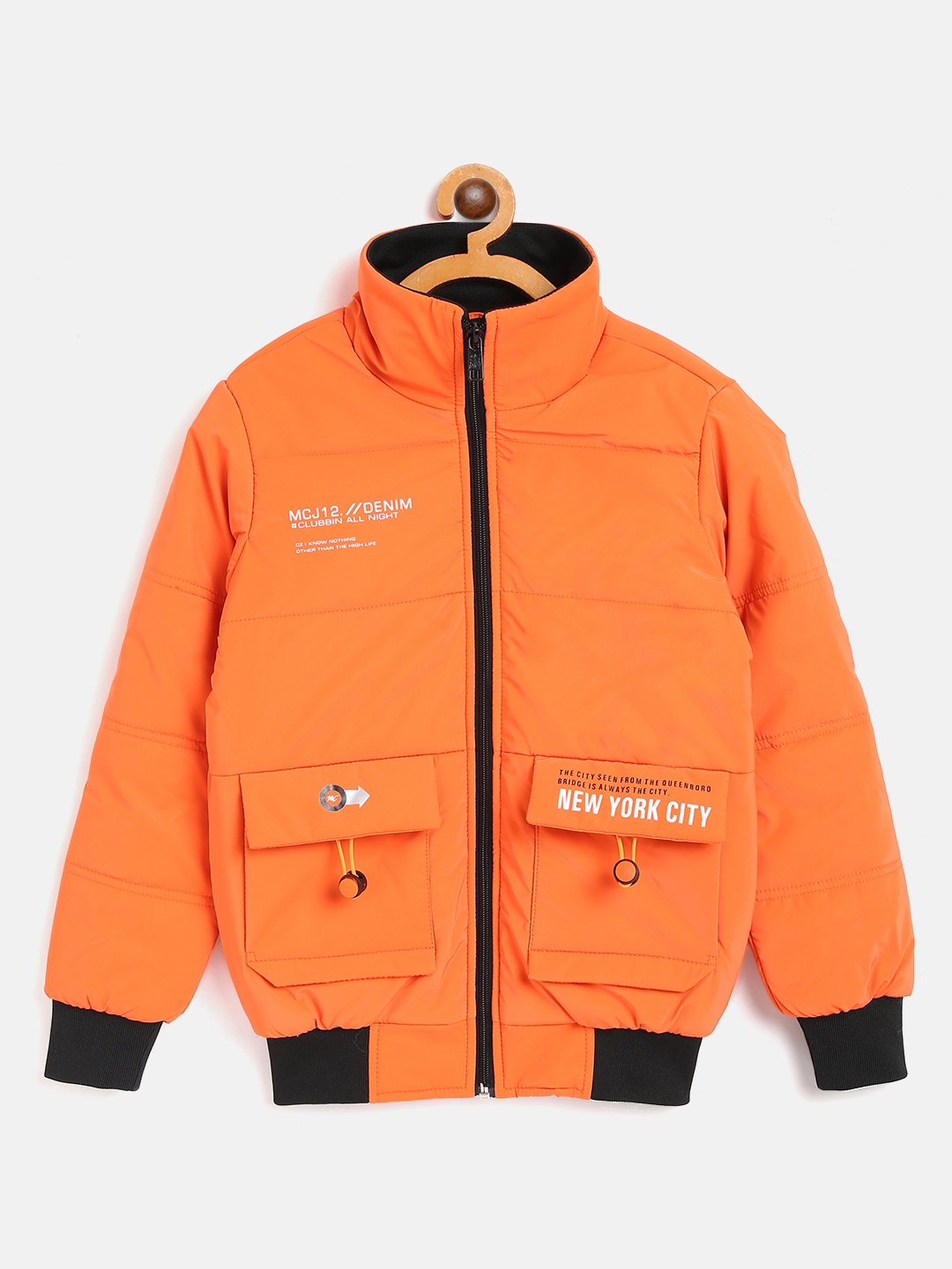 

Monte Carlo Boys Orange Solid Bomber Jacket