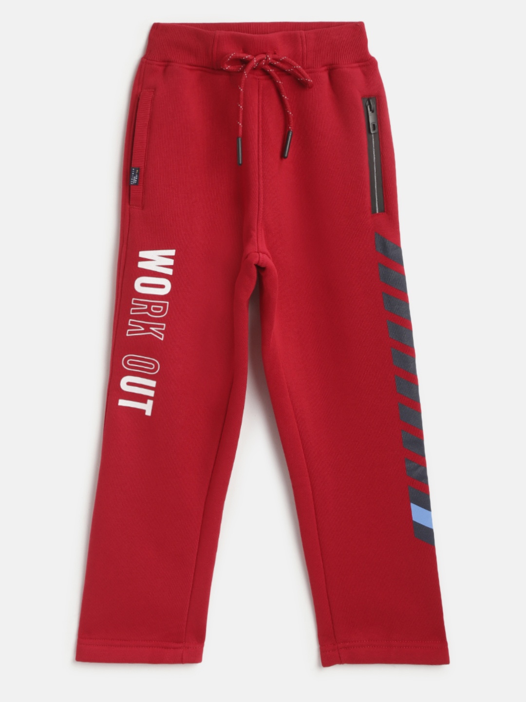 

Monte Carlo Boys Red & White Solid Track Pants