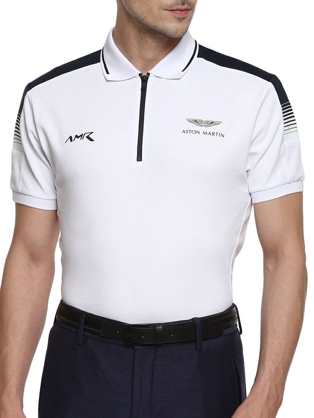

HACKETT LONDON Men White Polo Collar T-shirt